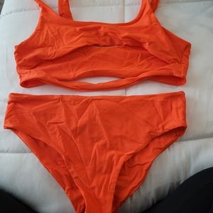 Orange underboob Shein Bikini